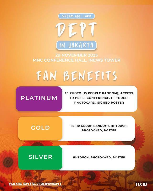 harga tiket konser Dept di Jakarta 2025 dan cara belinya 