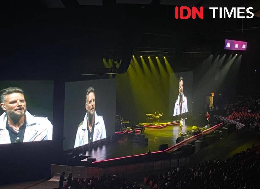 potret Boyzlife jadi opening act konser Mariah Carey di SICC, Sabtu (4/10/2025) 