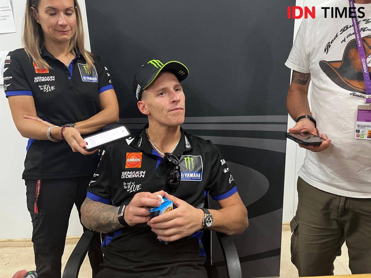 Fabio Quartararo saat MotoGP Mandalika. (IDN Times/Linggauni)