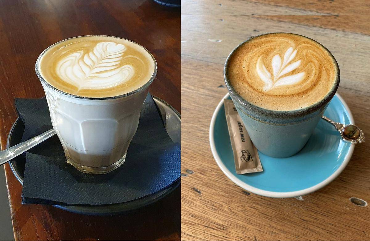 Potret latte dan flat white