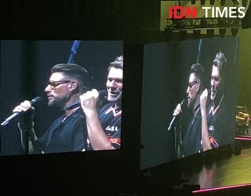 potret Boyzlife jadi opening act konser Mariah Carey di SICC, Sabtu (4/10/2025) 