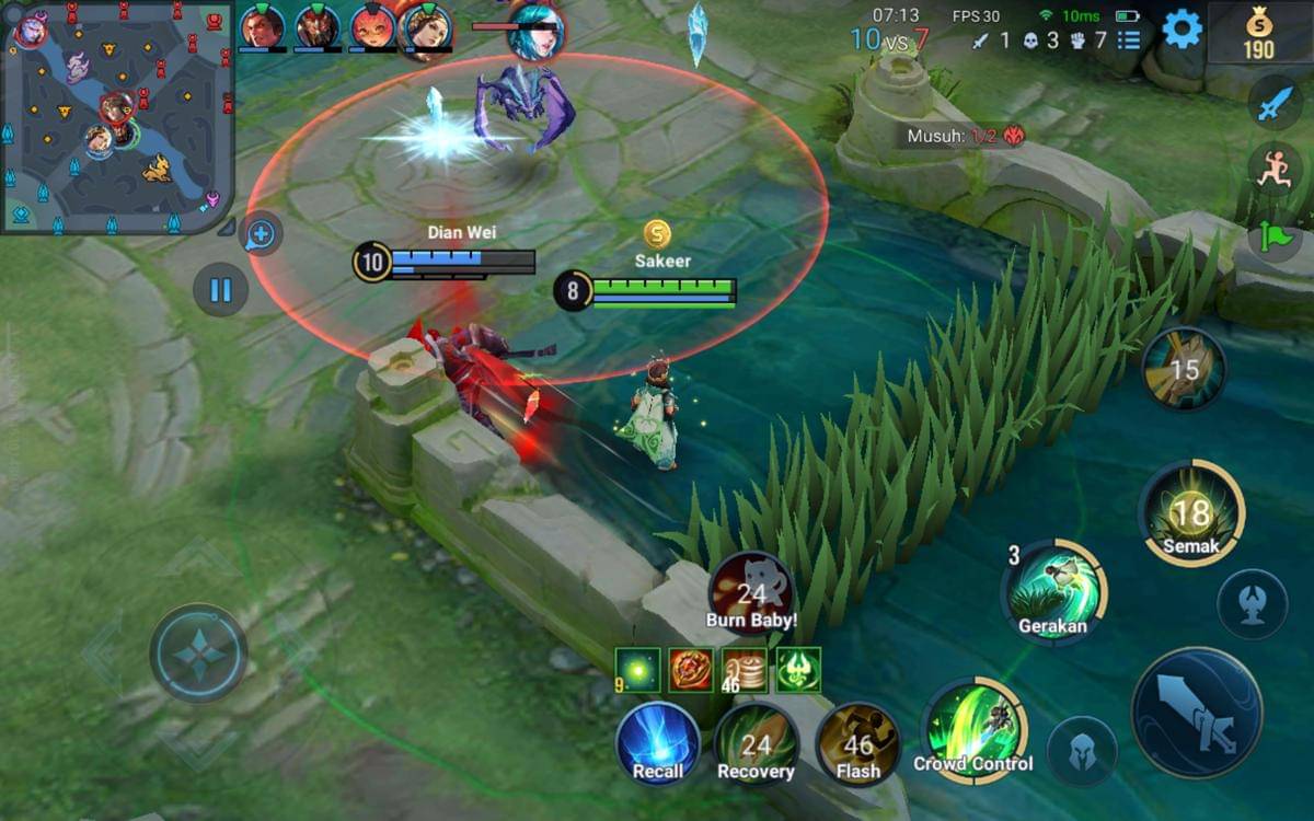 ilustrasi roamer rotasi ke mid lane