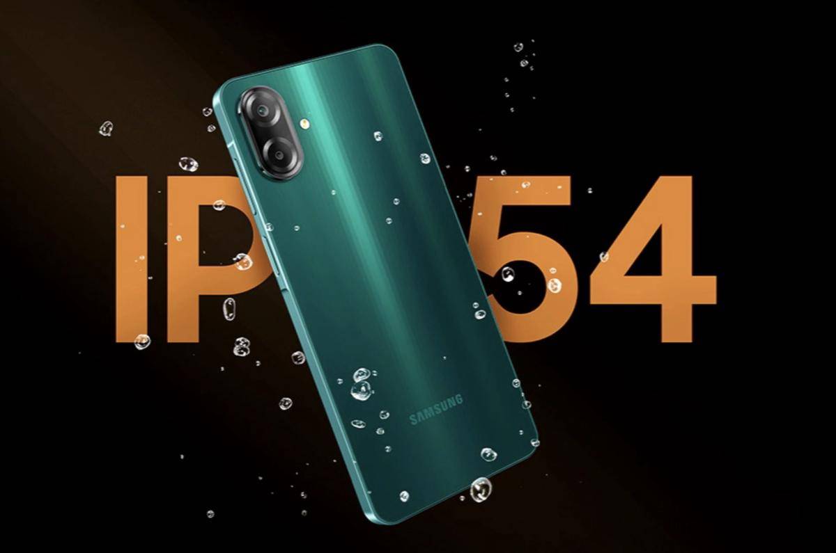 ilustrasi Samsung Galaxy F07 yang bersertifikasi iP54 