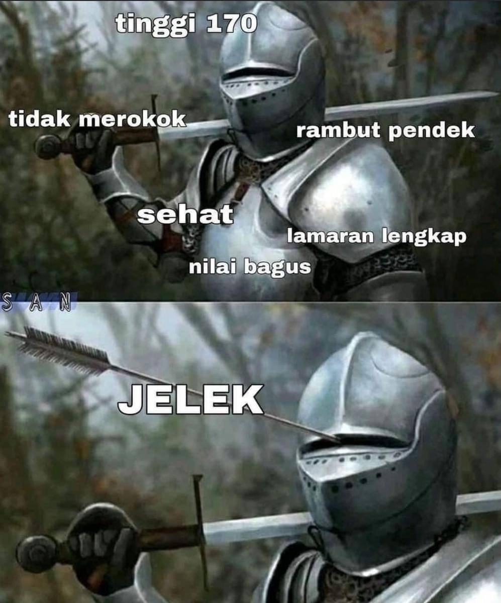 meme nasib gak good looking