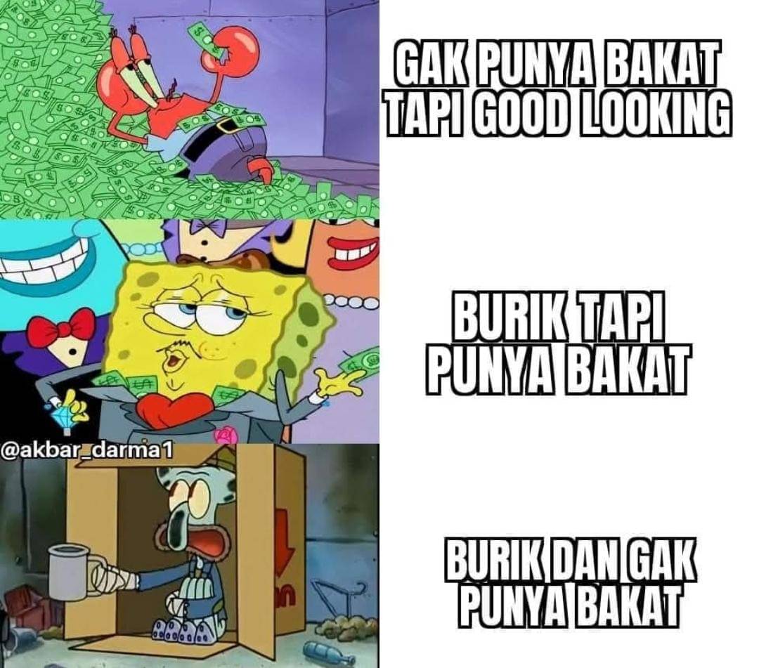 meme nasib gak good looking