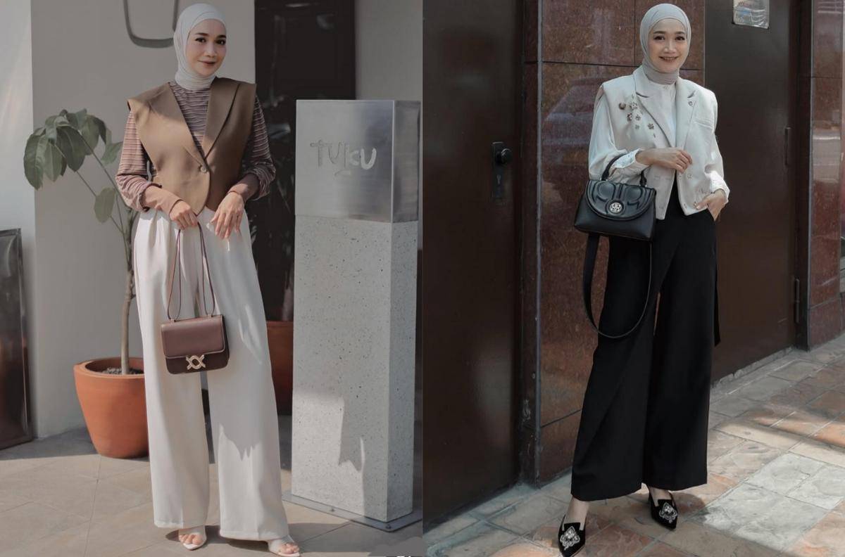 OOTD Vest ala Uwie Mariska
