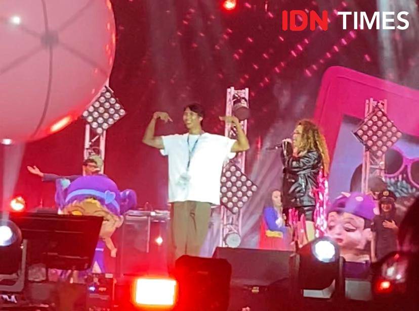 potret Pinkan Mambo di Synchronize Festival 2025 hari ketiga, Minggu (5/10/2025) (dok. IDN Times/Rani Asnurida)