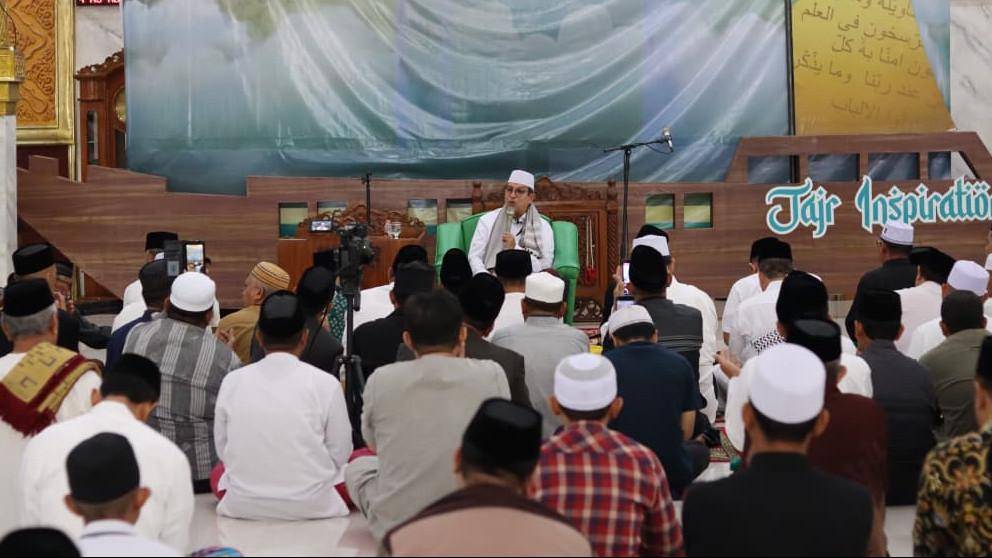 Ketua Dewan Hakim MQK Internasional 2025 Said Agil Husin Al-Munawar mengisi sesi Fajr Inspiration, Minggu (5/10/2025). (Dok. Istimewa)