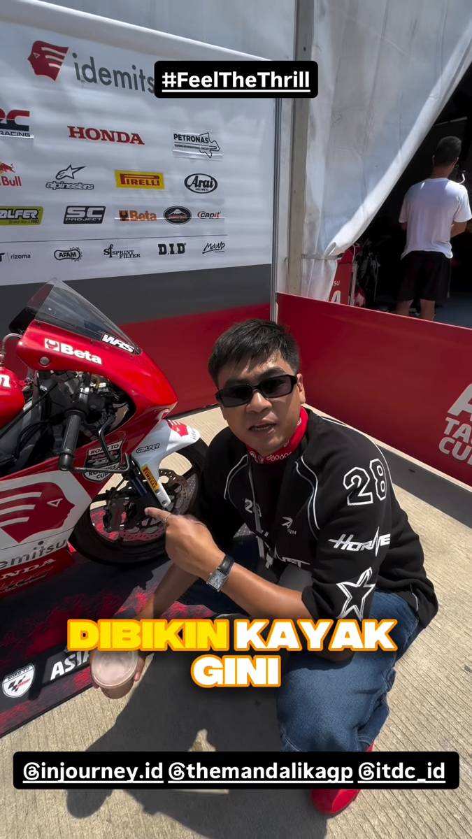 Arif Muhammad alias Mak Beti nonton MotoGP Mandalika 2025