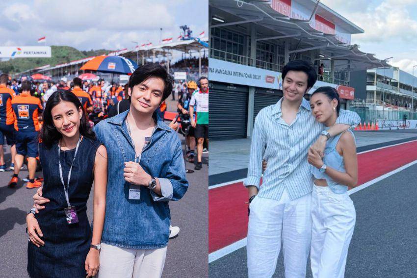 momen Angga Yunanda dan Shenina Cinnamon nonton MotoGP bareng 