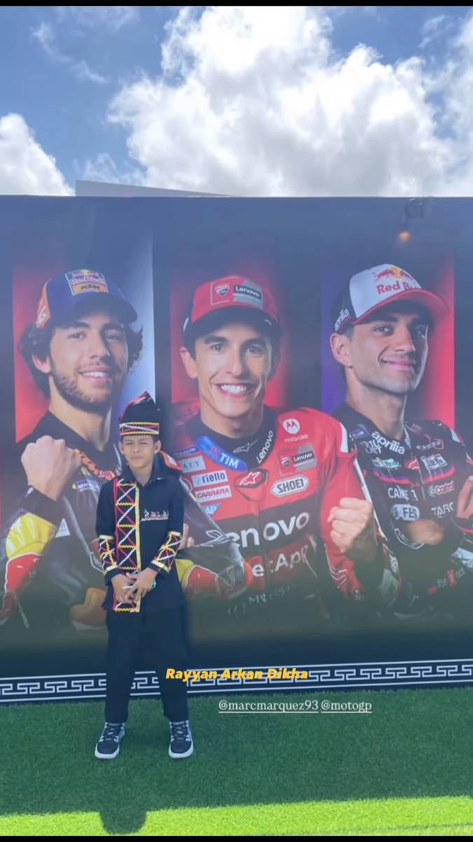 Rayyan Dikha nonton MotoGP Mandalika 2025