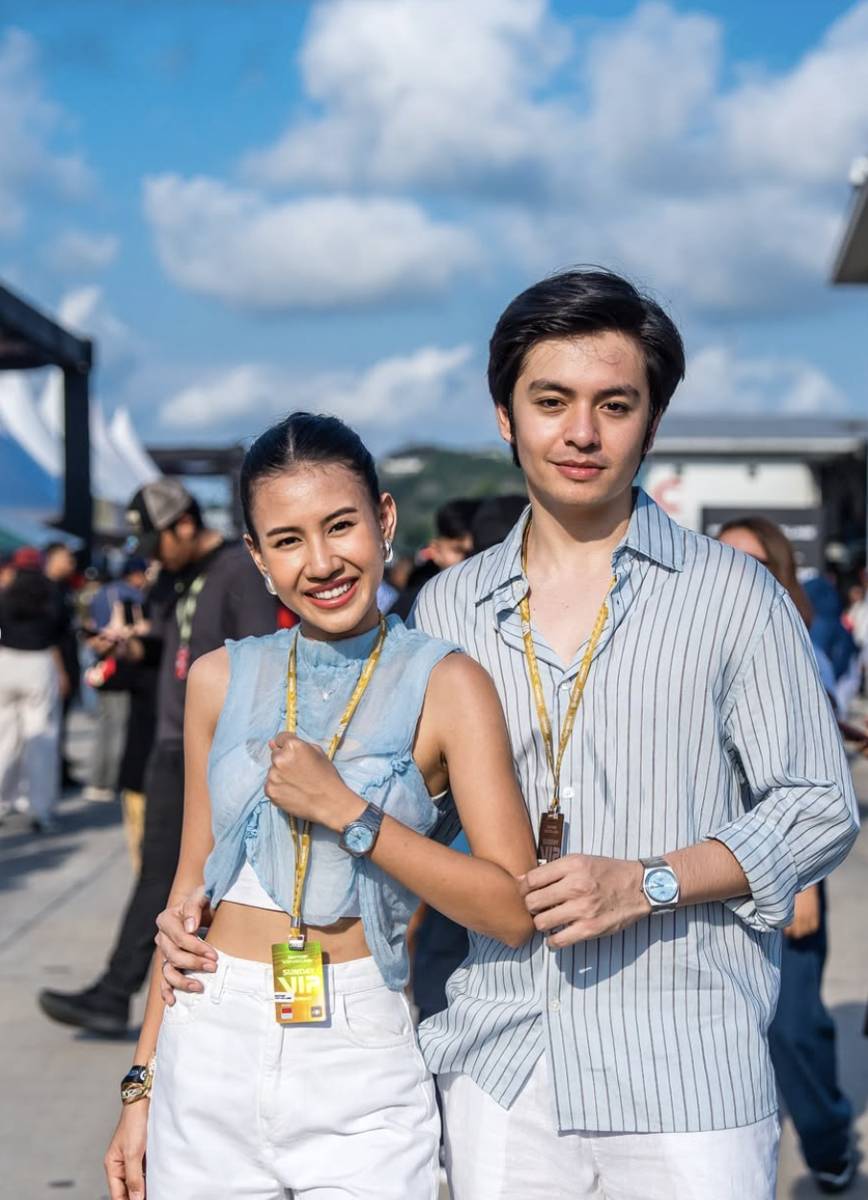 momen Angga Yunanda dan Shenina Cinnamon nonton MotoGP bareng