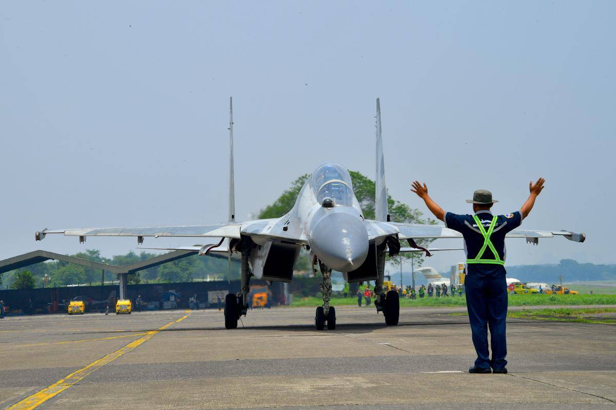 Pesawat TNI AU persiapan atraksi HUT ke-80 TNI (dok. Dispenau) 