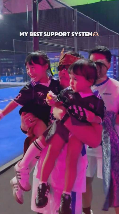 Ameena dan Azura Dukungan Atta Halilintar di Padel Clash (tiktok.com/attahalilintar)