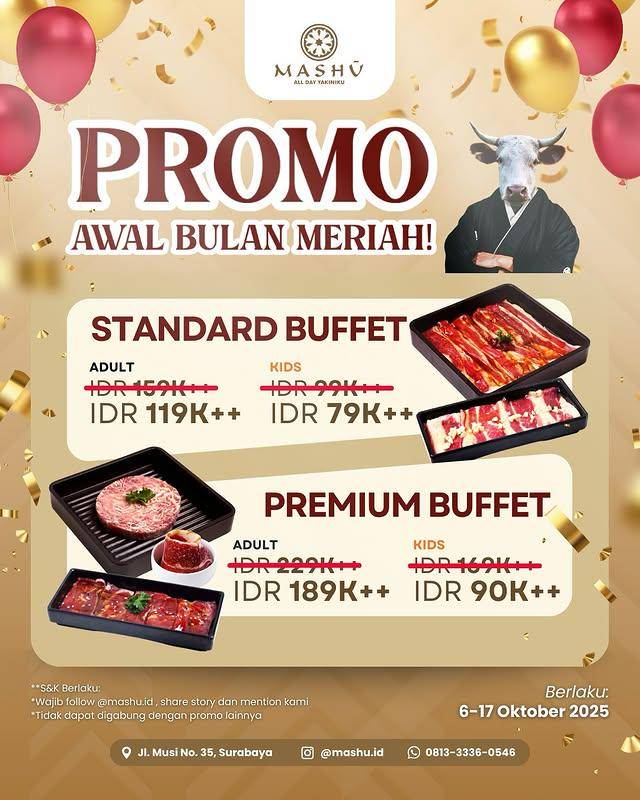 Promo AYCE Mashu Oktober 2025