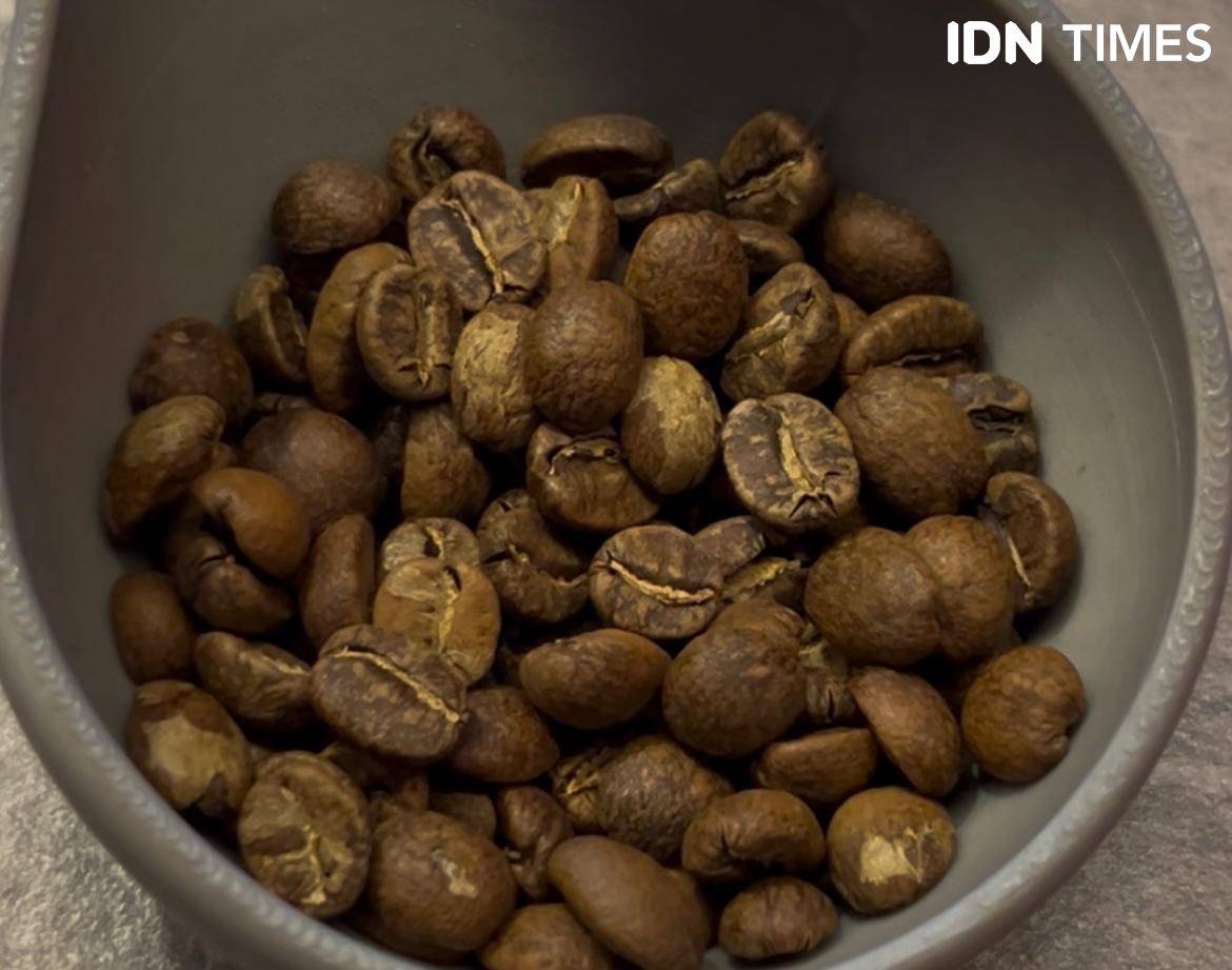 Potret biji kopi