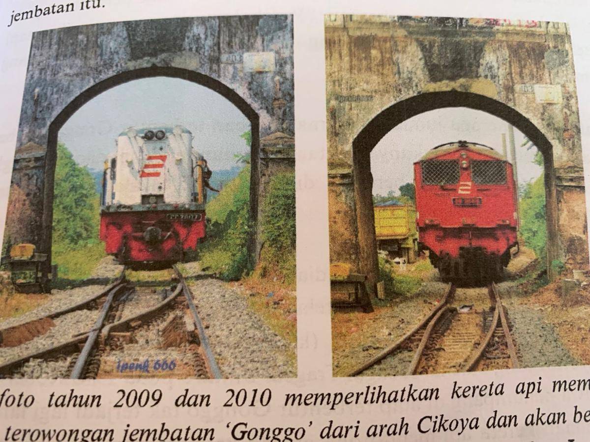 Foto terowongan Gonggo dari buku Maja Dari Masa Ke Masa 