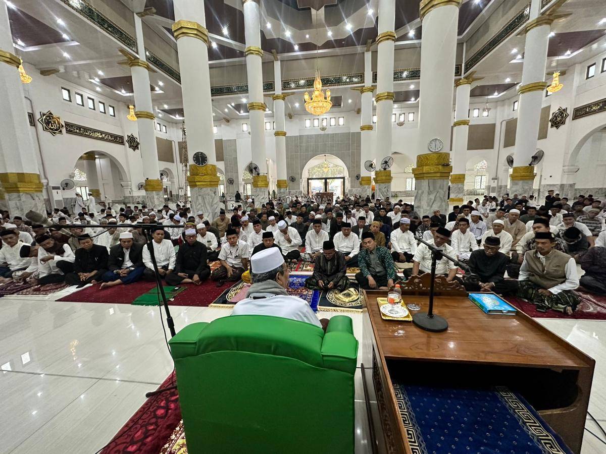 Ketua Dewan Hakim MQK Internasional 2025 Said Agil Husin Al-Munawar mengisi sesi Fajr Inspiration, Minggu (5/10/2025). (Dok. Istimewa)