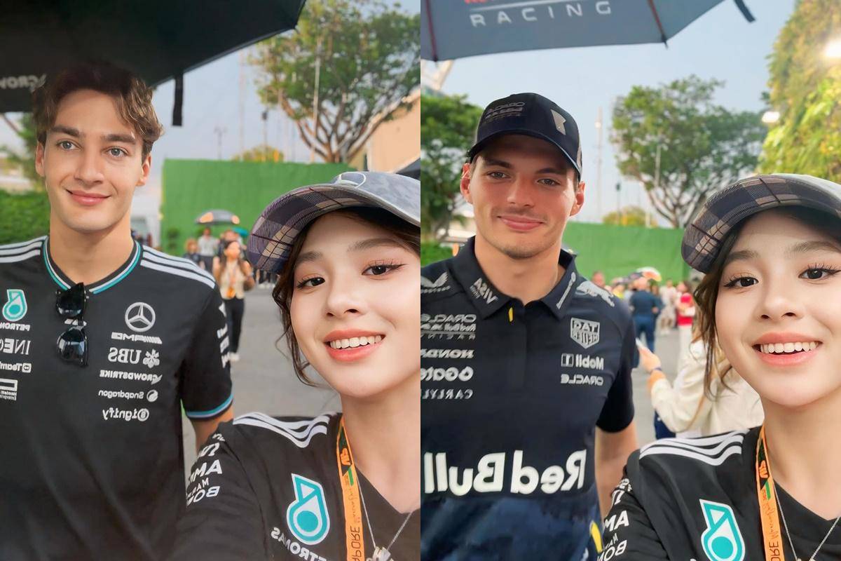 Zee Asadel foto bareng pembalap F1