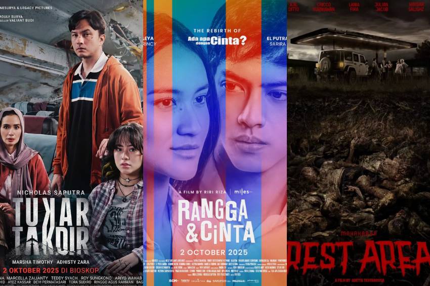 poster film Tukar Takdir, Rangga & Cinta, dan Rest Area