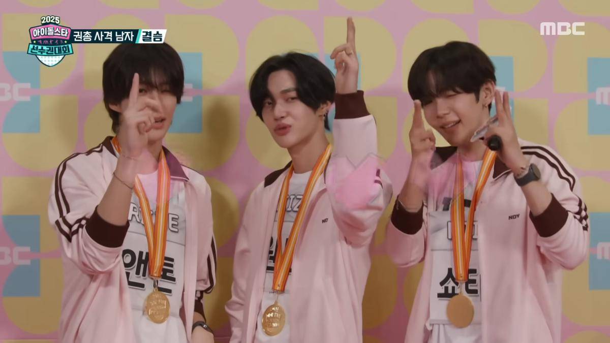 Potret RIIZE dapat medali emas di ISAC 2025