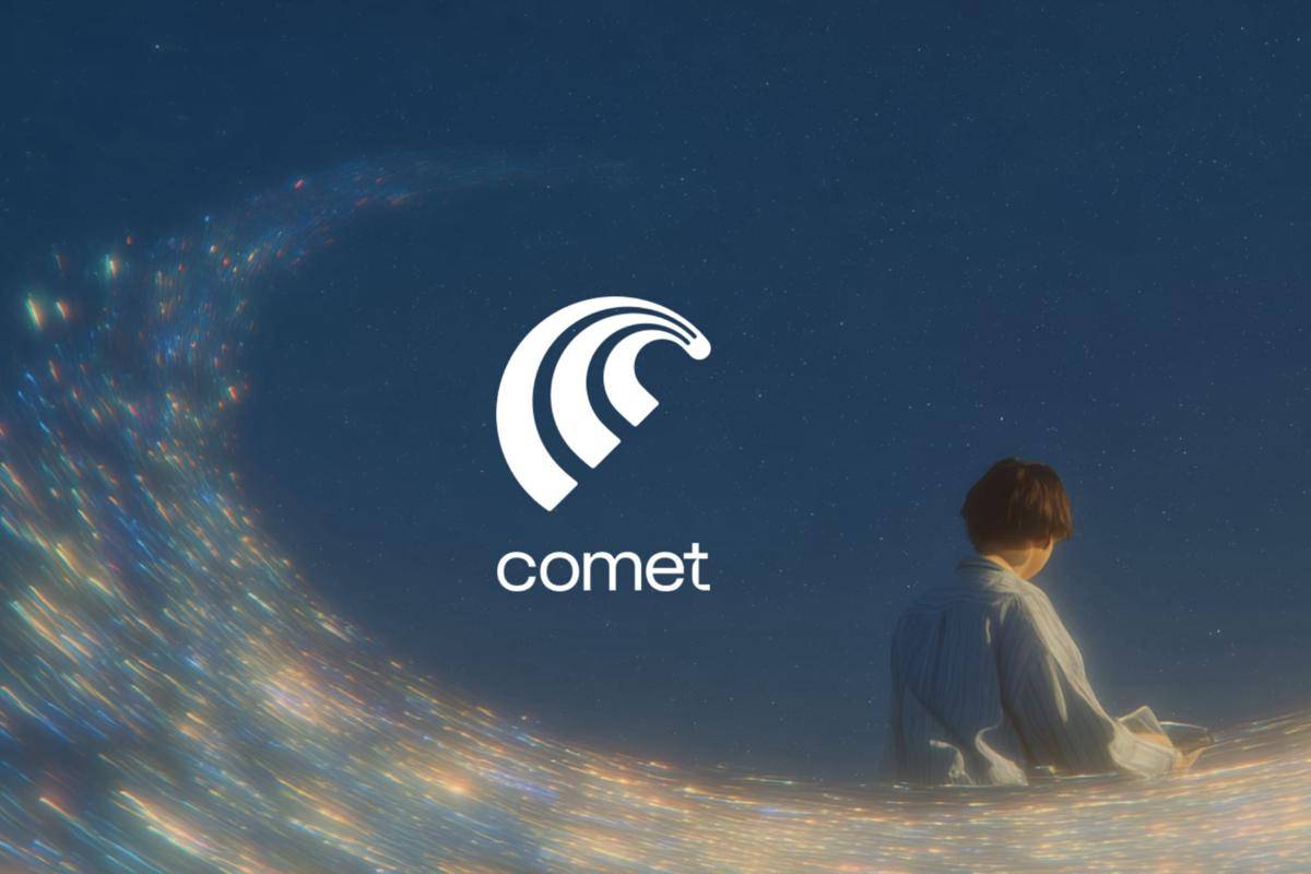 logo browser Comet dari Perplexity
