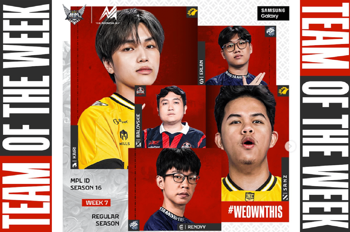 Team of The Week Minggu ke-7 Regular Season MPL ID S16 