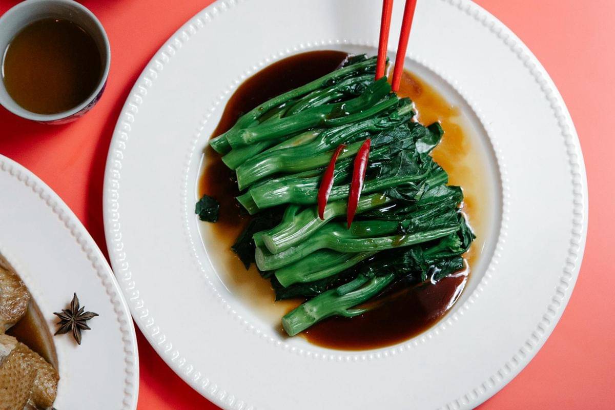 ilustrasi olahan sayuran dalam Chinese food