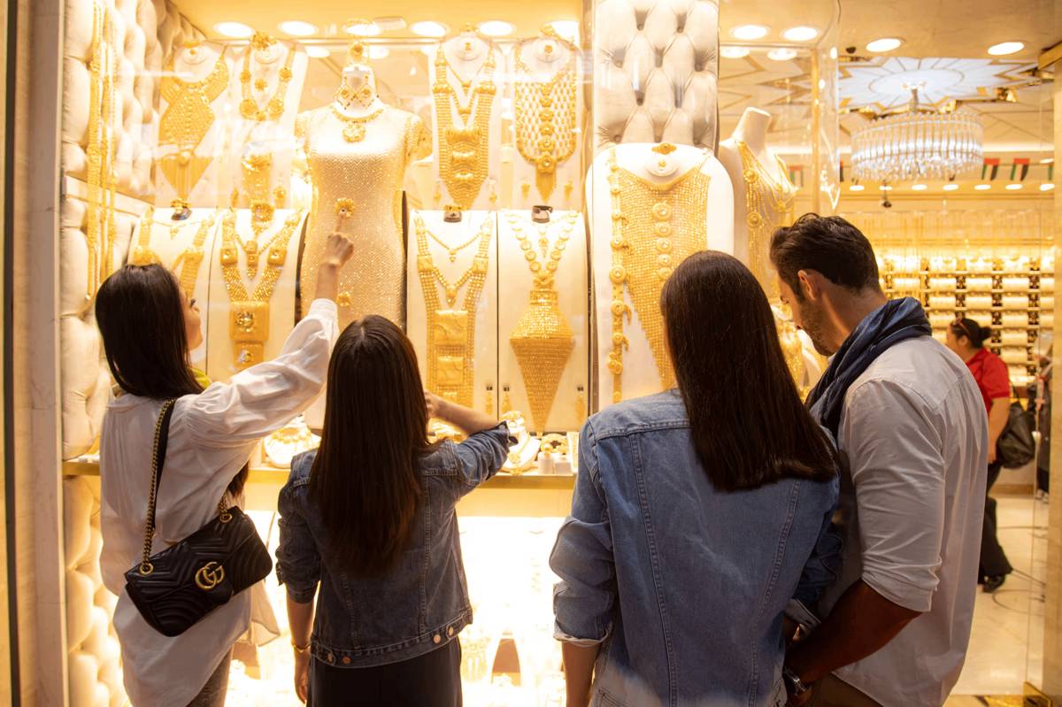 Potret Gold Souk di Dubai, Uni Emirat Arab 
