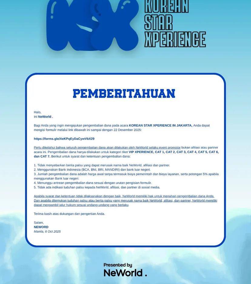 Korean Star Xperience ditunda
