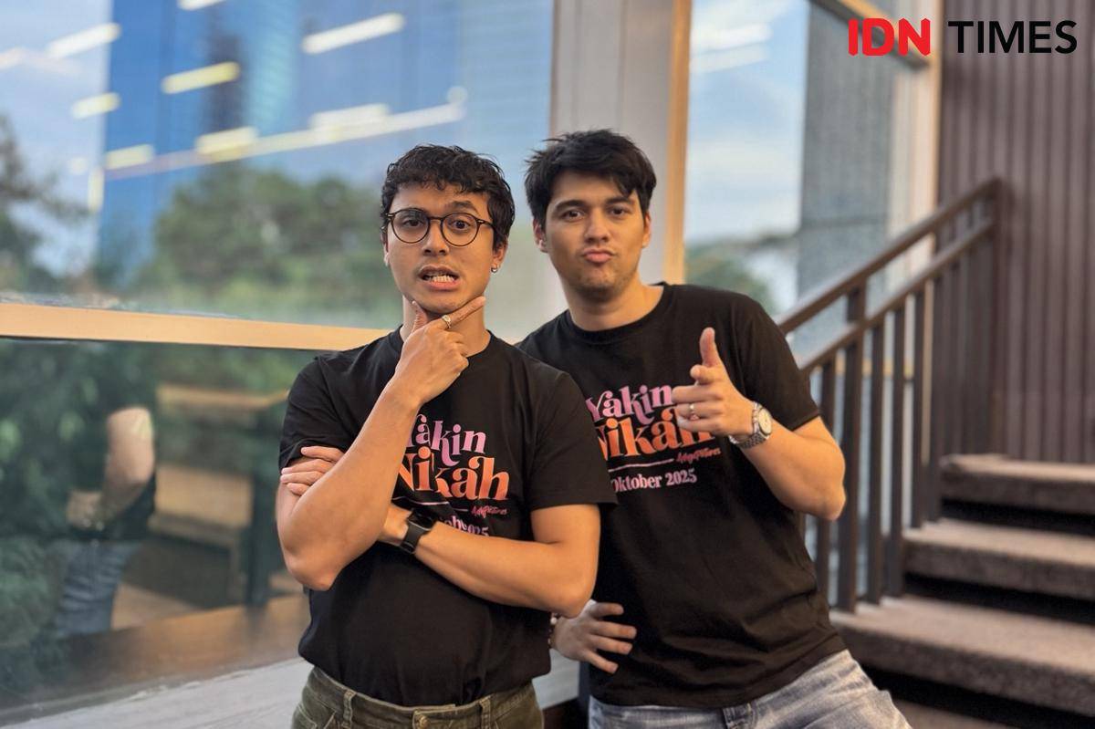 Jourdy Pranata dan Maxime Bouttier pada Selasa (7/10/2025) (IDN Times/Elizabeth Chiquita)
