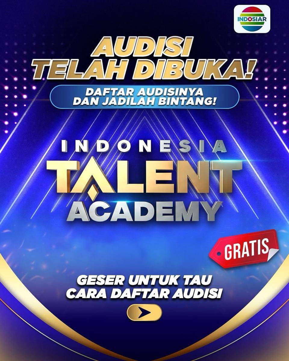Poster pengumuman audisi Indonesia Talent Academy