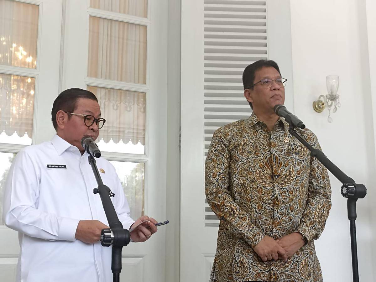 Menteri Keuangan RI, Purbaya Yudhi Sadewa, menemui Gubernur DKI Jakarta Pramono Anung