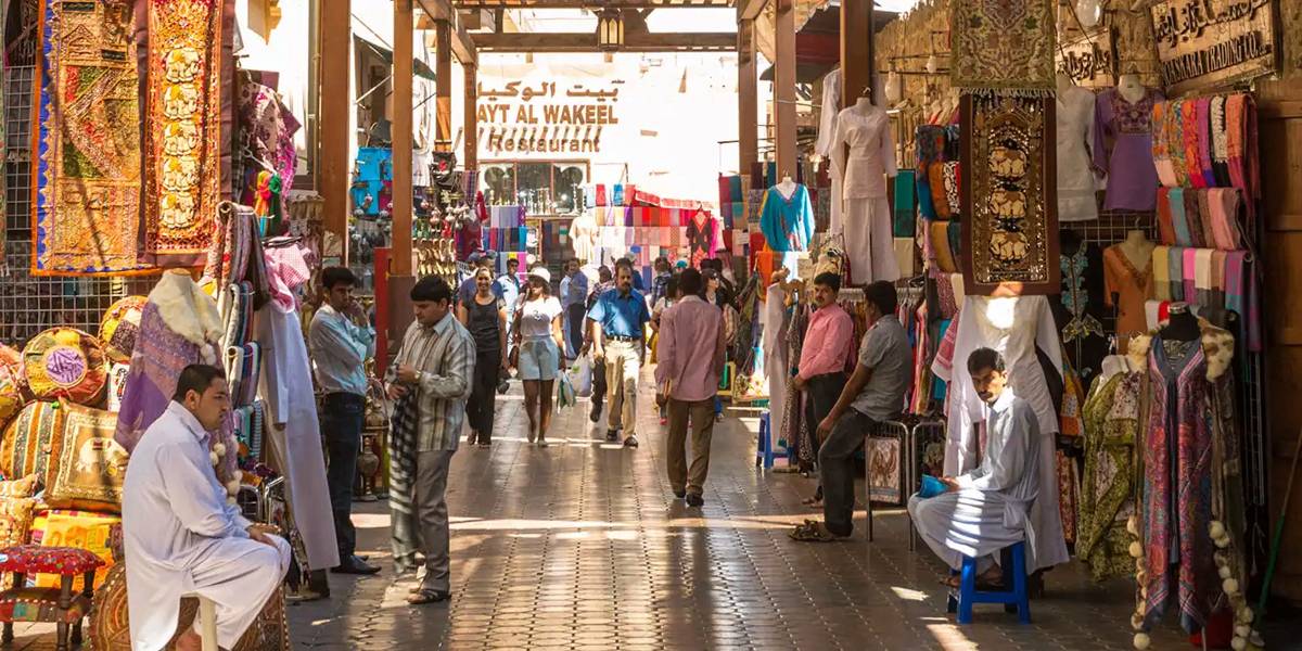 Potret Grand Souk Bur Dubai di Dubai, Uni Emirat Arab