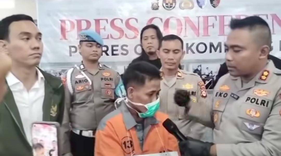 Kapolres OKI saat menggelar konferensi pers terkait aksi penembakan di Cengal. (Dok. Polres OKI)