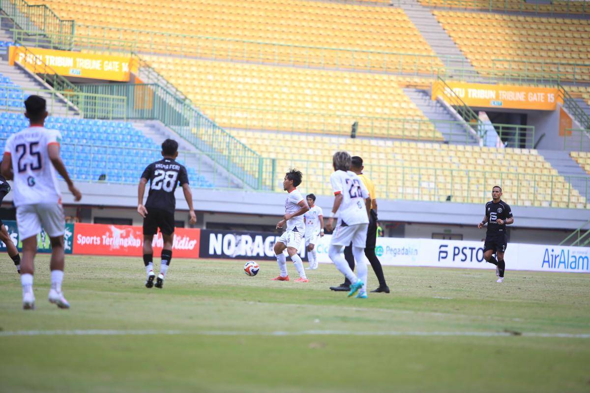 Pertandingan Sumsel United menghadapi FC Bekasi City di Stadion Patriot Candrabhaga (Dok: MO Sumsel United)