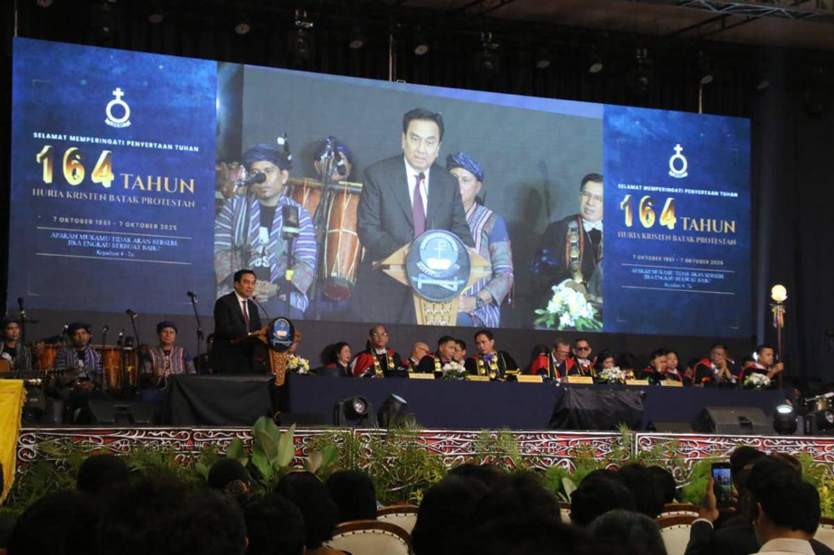 Perayaan 71 Tahun Nommensen dan 164 Tahun HKBP di Kampus Nommensen, Selasa (7/10/2025) (dok.istimewa)