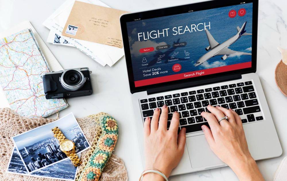 ilustrasi booking tiket pesawat 