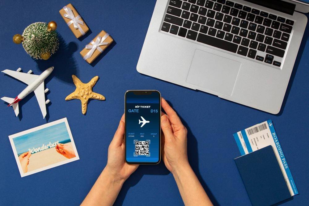 ilustrasi booking tiket online
