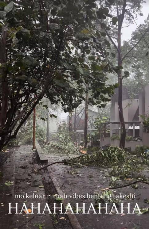 Rumah Putri Titian usai Hujan Angin (instagram.com/putrititian)