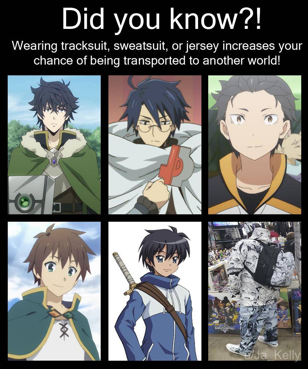 meme anime tentang baju olahraga