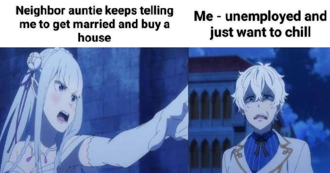 meme anime tentang pengangguran (reddit.com/user/Loud_Volume_4985)