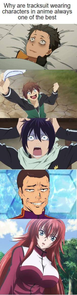 meme anime tentang baju olahraga