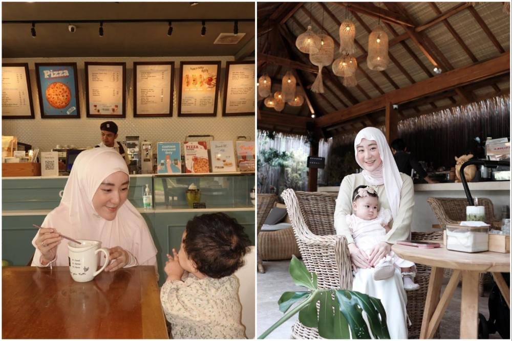 potret Larissa Chou dan anak bungsunya 