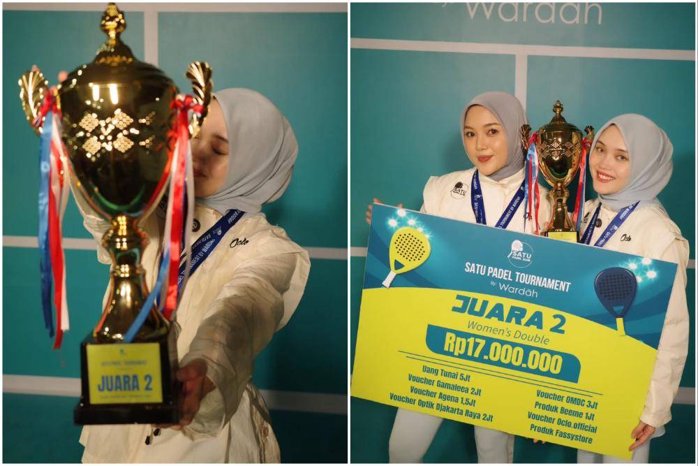 potret Putri Delina juara dua kompetisi padel 