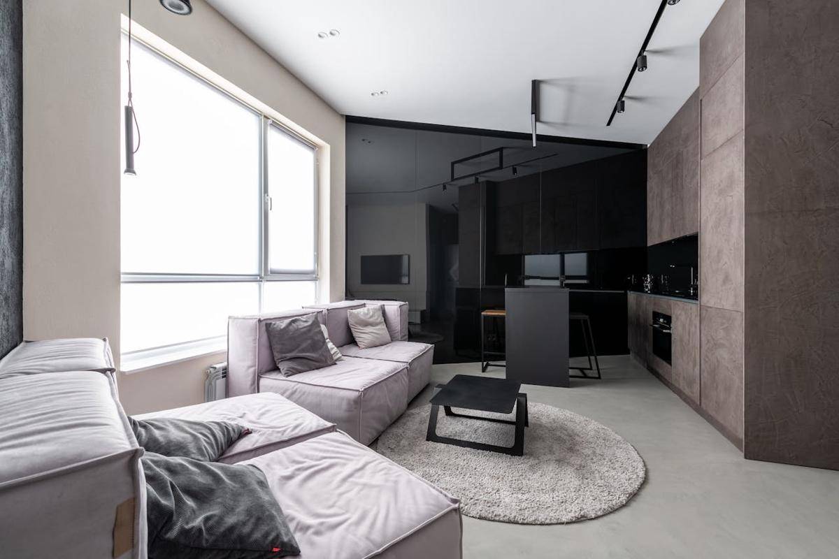 ilustrasi interior industrial minimalis 