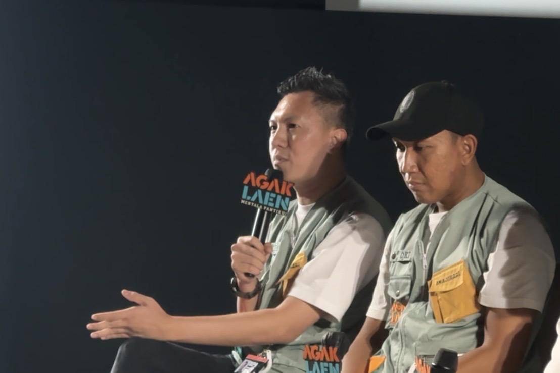 tim produksi Agak Laen: Menyala Pantiku pada Rabu (8/10/2025) (IDN Times/Elizabeth Chiquita)