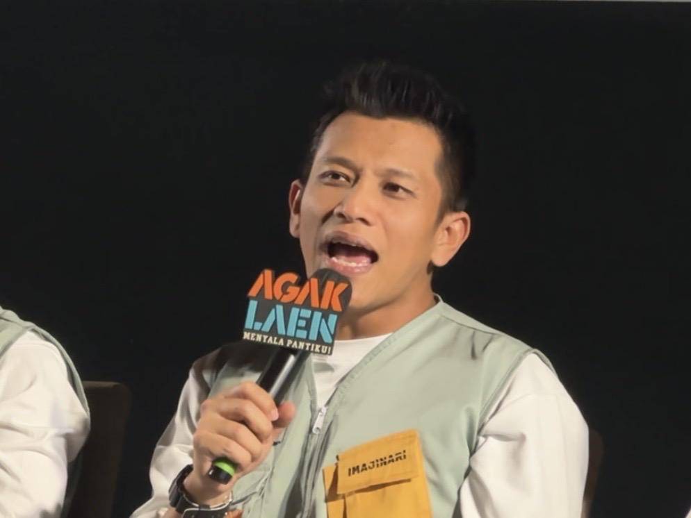 cast dan tim produksi Agak Laen Menyala Pantiku pada Rabu (8/10/2025) (IDN Times/Elizabeth Chiquita)