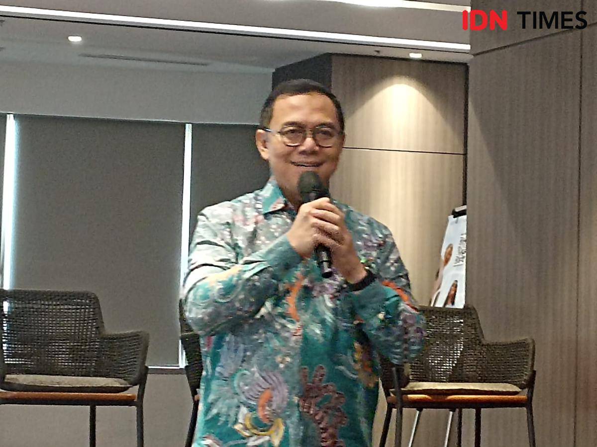 Direktur Pelayanan Kesehatan Kelompok Rentan Kementerian Kesehatan (Kemenkes), Imran Pambudi di Jakarta Selatan, Rabu (8/10/2025). (IDN Times/Dini Suciatiningrum)