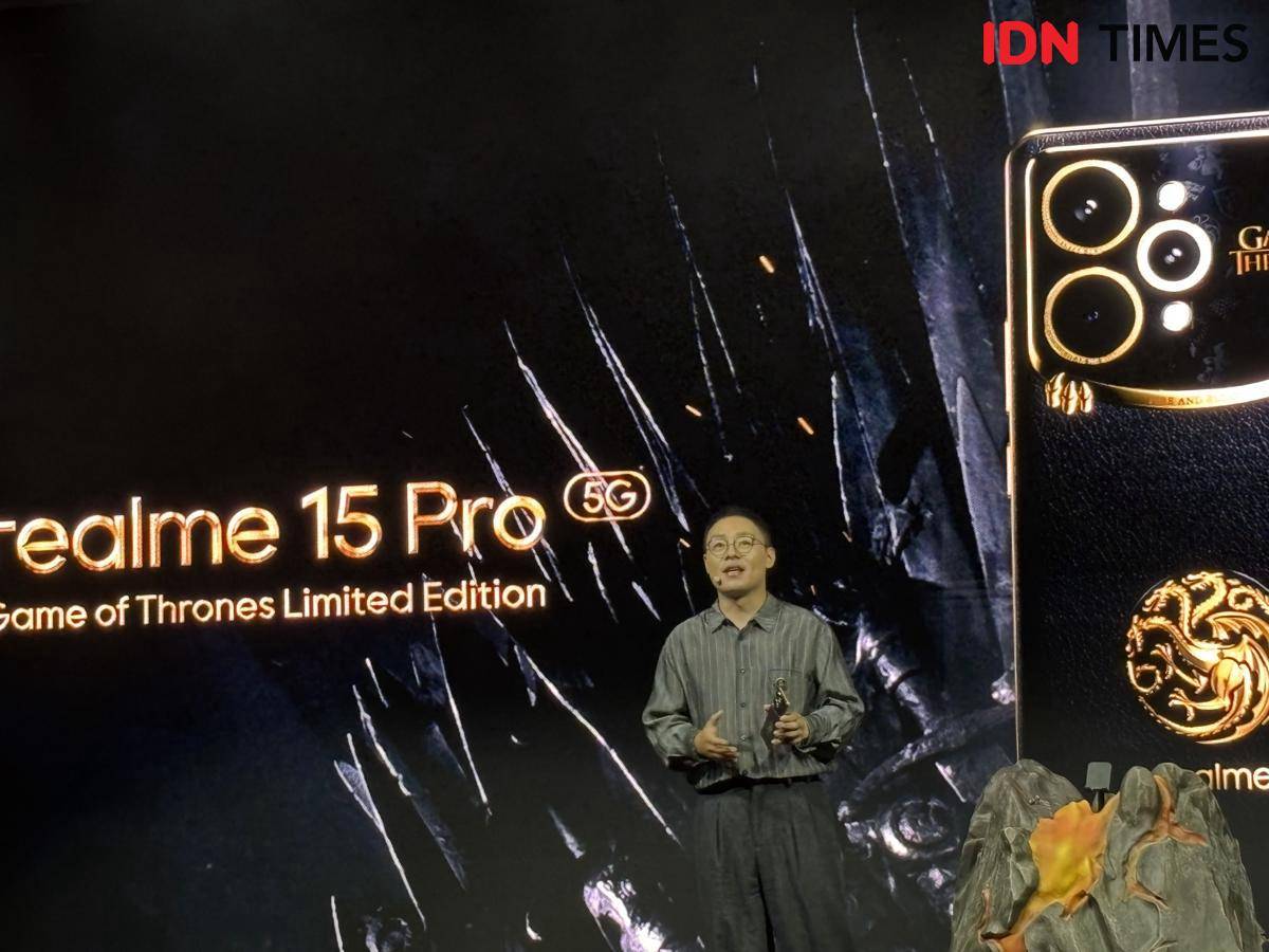 Chase Xu dalam peluncuran realme realme 15 Pro Game of Thrones Limited Edition di Belfast, Irlandia Utara (IDN Times/Rifki Wuda)